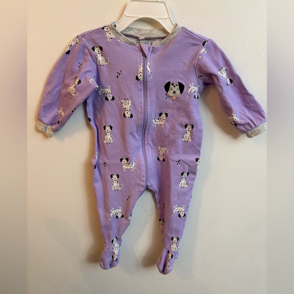 Pekkle dalmatien dog print 6 months
